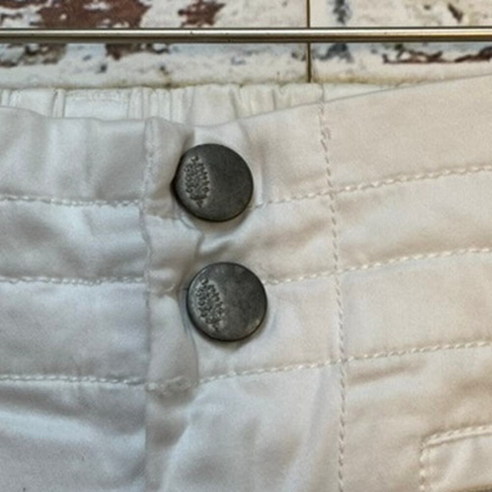 Free People Movement Elevate Wide Leg Cargo Style White Cotton & Lyocell Pants - Picture 6 of 12